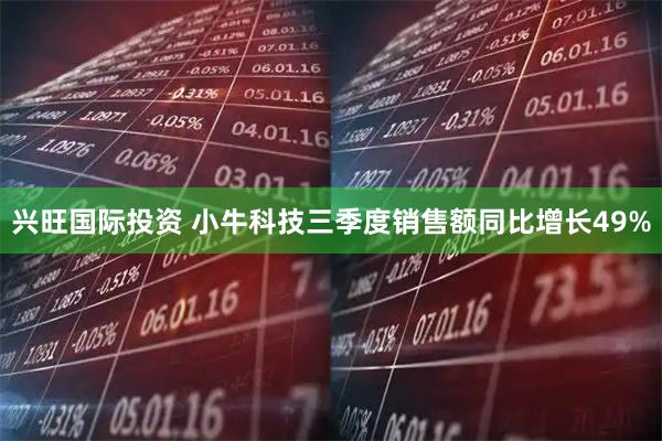 兴旺国际投资 小牛科技三季度销售额同比增长49%
